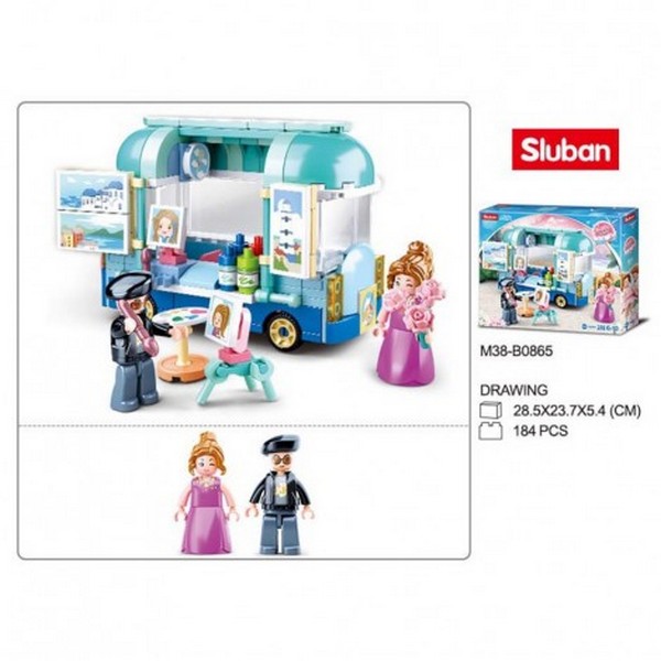 Продукт Sluban GIRLS DREAM Студио на колела - Конструктор, 184 ч. - 0 - BG Hlapeta